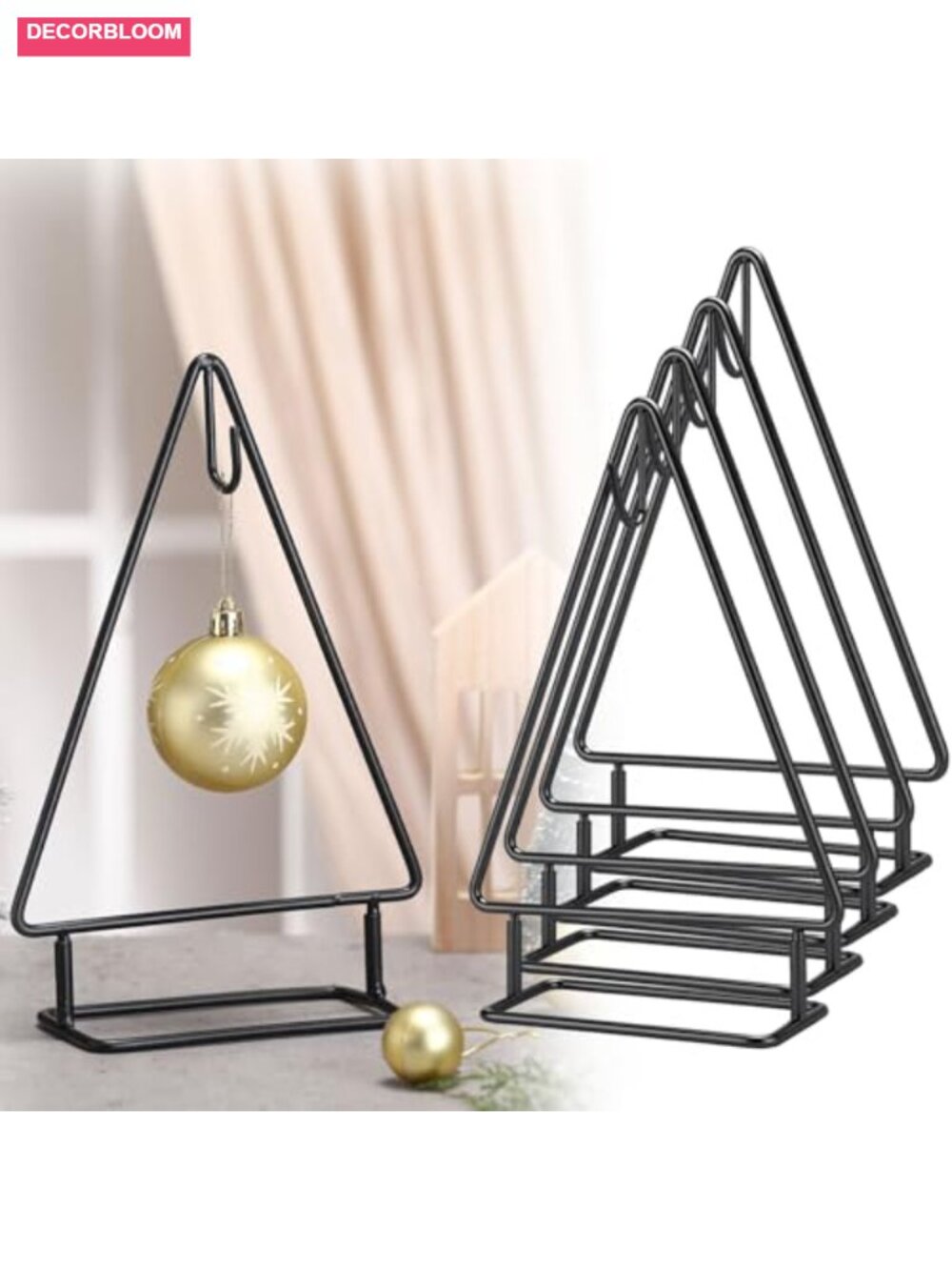 Metal Christmas Tree Ornament Display Stand Holder 10 Inch Tabletop